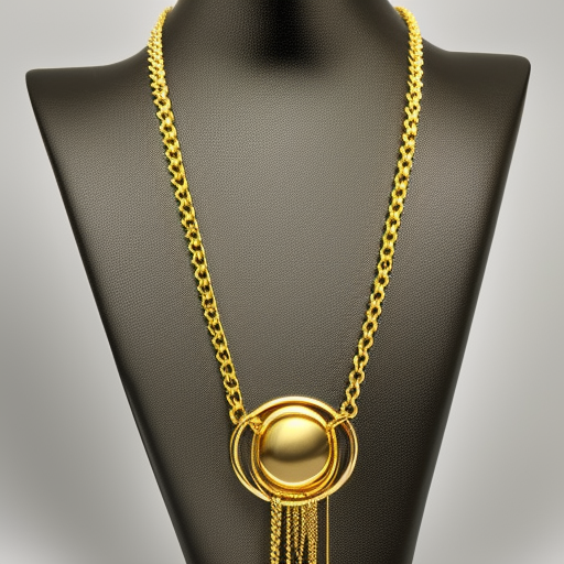 GOLD CHAIN WITH BIG PENDANT