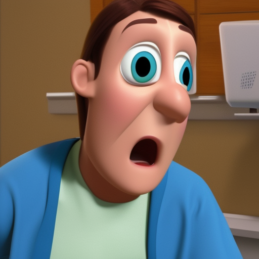Nurse man in the hospital .cartoon,Pixar.not deformed ,not mutation .Nice face .Big eyes ,full body ,complete face 
