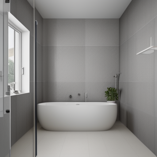 bathroom, modern, shower bath, ceramic, mirror, render, architecture, interior design, fancy, marbel tiles, small window