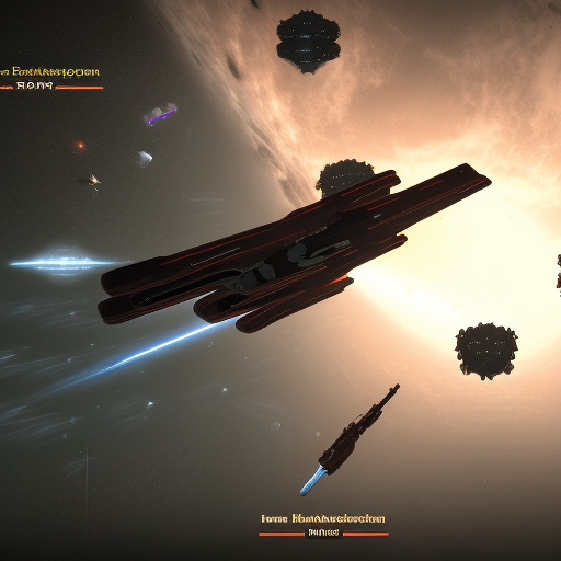 freelancer, starlancer, eve online, space simulation game, battleships, fighters, rockets, missiles, nuclear bomb, debris, 8k, photorealistic