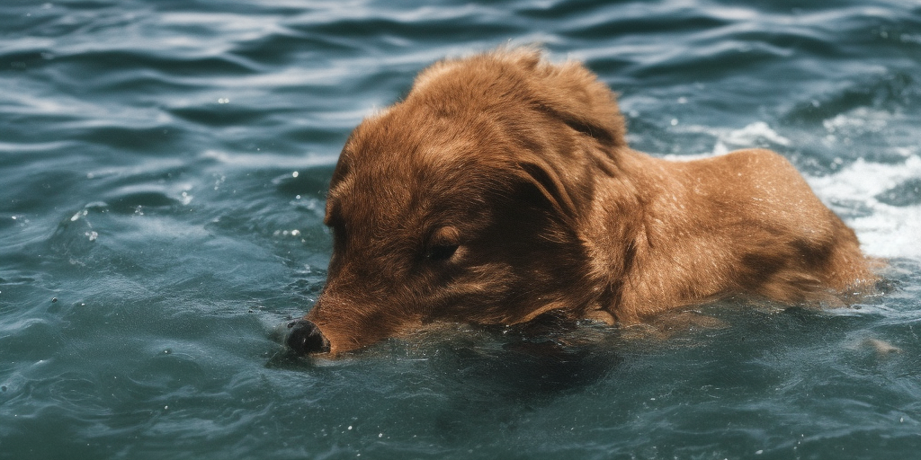 a photo of a Drowning animal