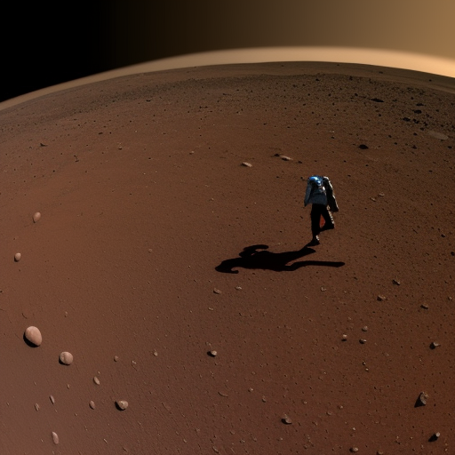 A man who walking on mars