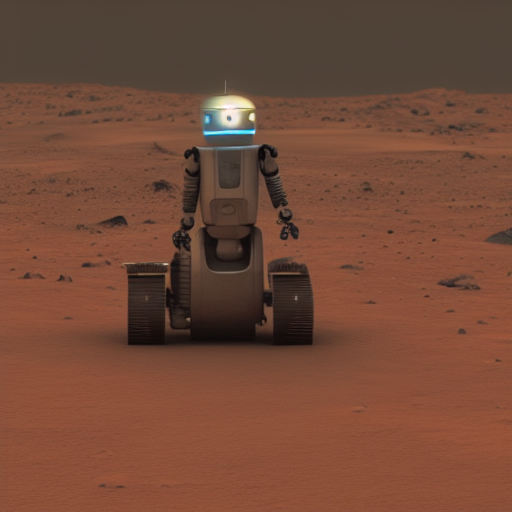 a lonely robot on mars