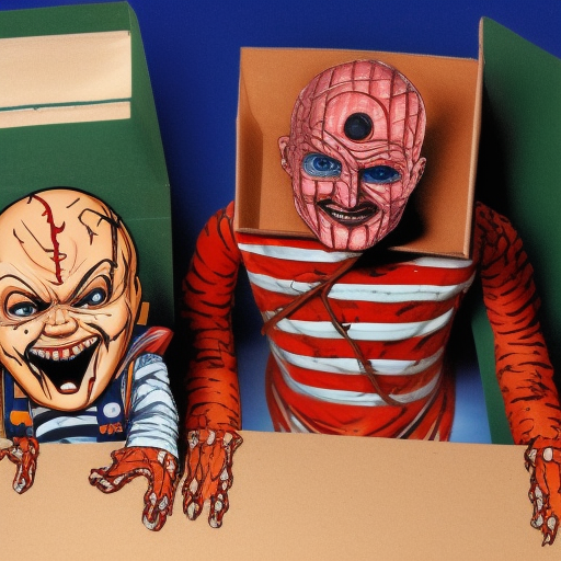 Chucky and Freddy Krueger in a box