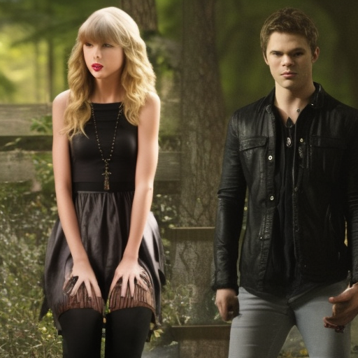 Taylor Swift as Caroline Forbes in The Vampire Diaries