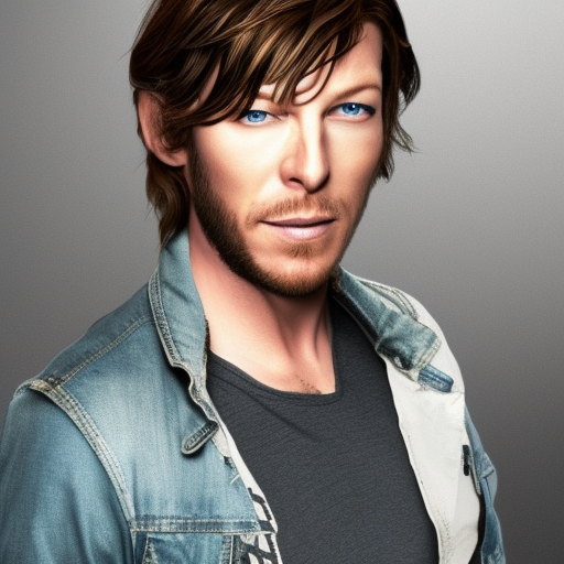Troy Baker mixed with Milla Jovovich