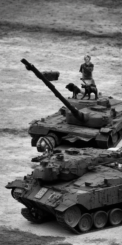 a photo of Think of someone else: Cerberus, that could be a good dog, a dog that is sometimes a bit much, but a good dog, that could be him. 

Think of me: tanks, sword, war culture – all the shit that beckons me to run around fully armored.
