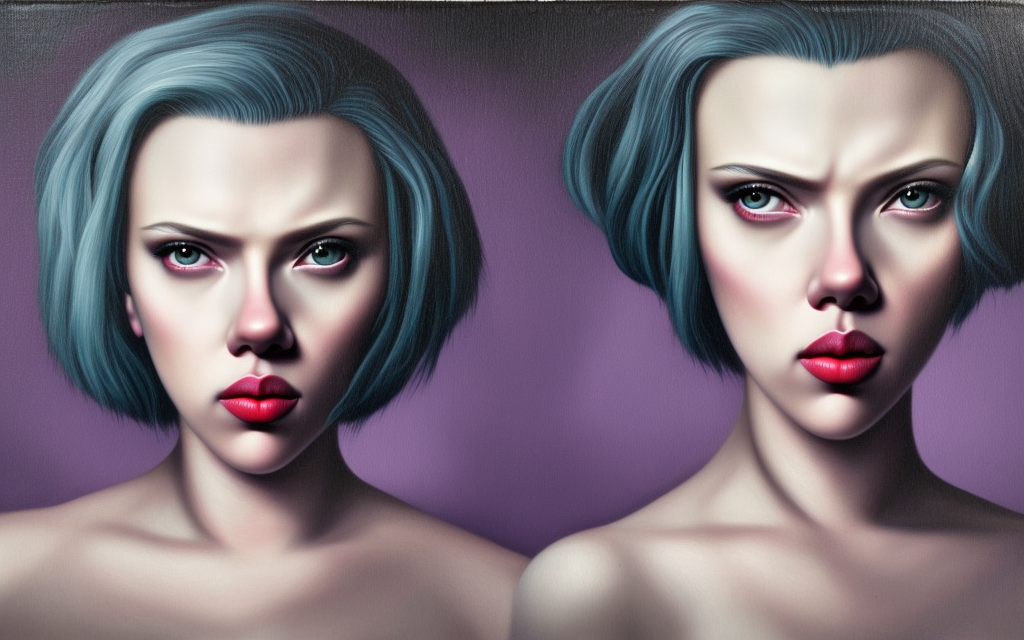 scarlett johansson character from ghost in the shell as a mark ryden painting
