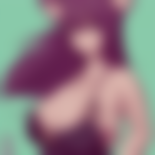 female anthro cat, big boob woman, long pink hair, curvy, anime, ghibli