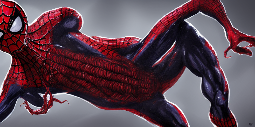 a artstation of Carnage Venom Spiderman
