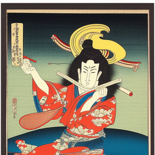 lord shiva Ukiyo-e Japanese woodblock