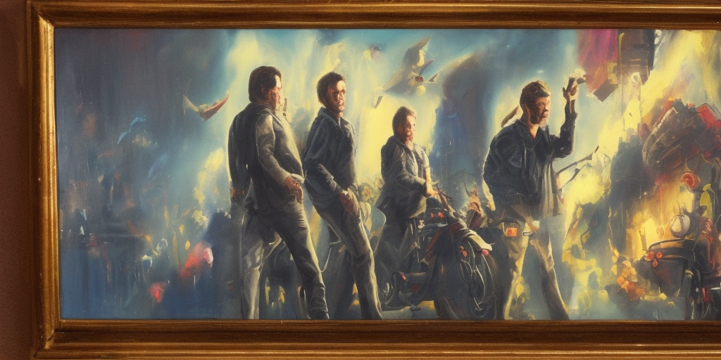 a oil painting of how did I find the movie like that?