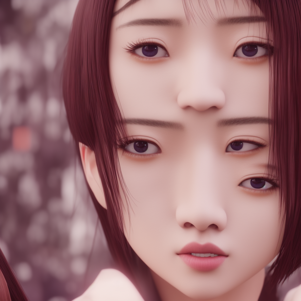 a dynamic, epic cinematic 8K HD movie shot of close-up japanese beautiful cute young J-Pop idol actress girl face. Motion, VFX, Inspirational arthouse, at Behance, with Instagram filters