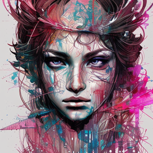 strong warrior princess| centered| key visual| intricate| highly detailed| breathtaking beauty| precise lineart| vibrant| comprehensive cinematic| Carne Griffiths| Conrad Roset