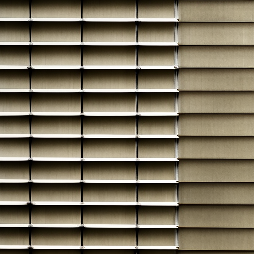 shadows across a building facade designed in the style of agnes martin's night sea made from wood in color