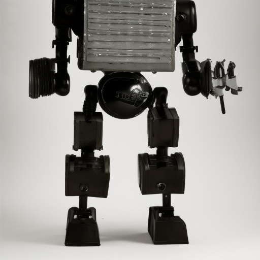 1950s robot, .38 special, noir