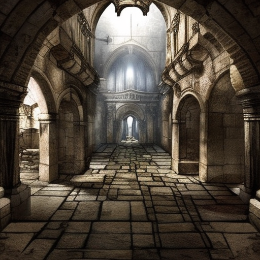 underground ancient medieval city in dark fantasy style, fantastical epic, highly detailed, 4 k hd