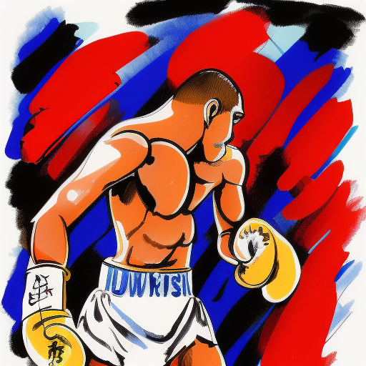 
boxer throwing a cross punch, full figure, sideview, shodo, ink, Mariusz Szmerdt Art style, calligraphy