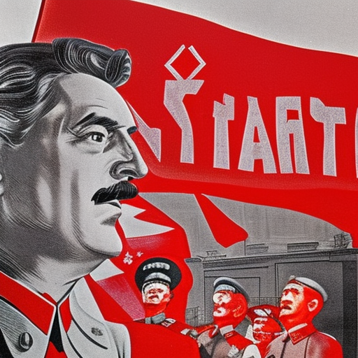 bright communistic future, Stalin, very realistic, a lot of red