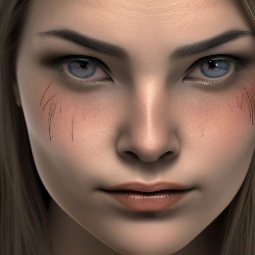 a beautiful woman's face with a tear flowing down her eye, slightly smiling, rosy cheeks, realistic 4K
