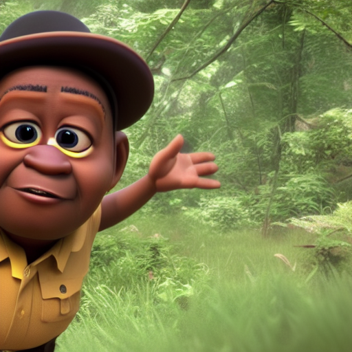 forest whitaker as a pixar disney character from up ( 2 0 0 9 ), unreal engine, octane render, 3 d render, photorealistic