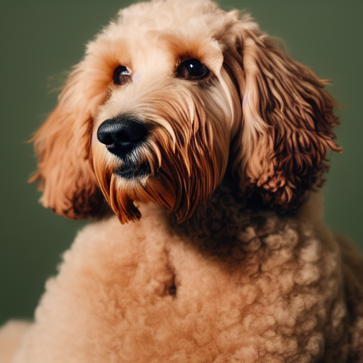 A professionally photographed portrait of a dog labradoodle 