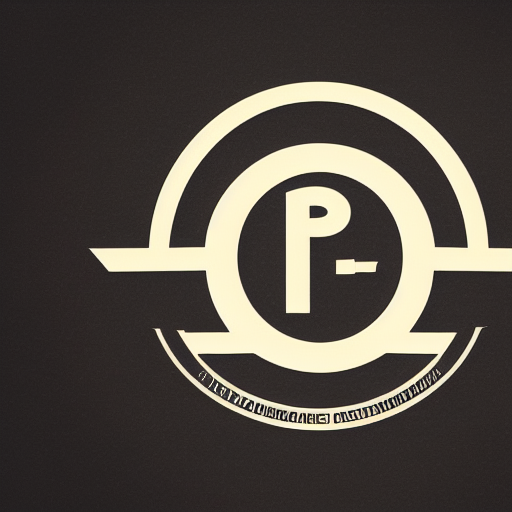 a logo with a paper texture background and artistic design and a logo that says P and F