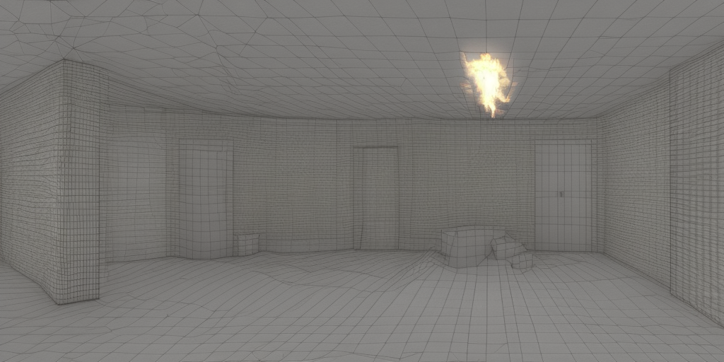 a 3d rendering of Burning from the inside