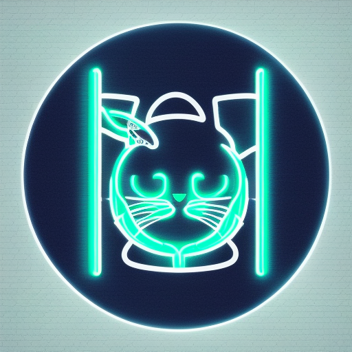 Cyberpunk cat, Studio Ghibli, Logo, brand, logo, neon lights