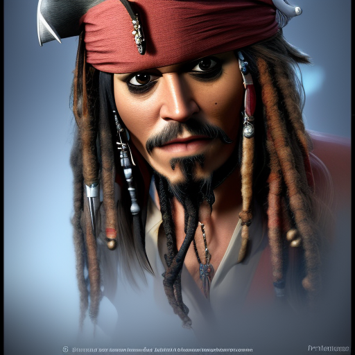 Jack Sparrow, hyperdetailed, artstation, cgsociety, 8k