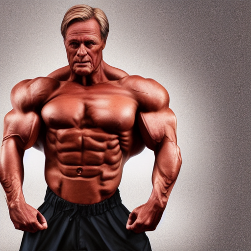 ken barlow with the physique of a body builder, hyper realistic, ultra detailed, cinematic, dynamic lighting, photorealistic, refined, intricate, digital art, digital painting, masterpiece, 8k