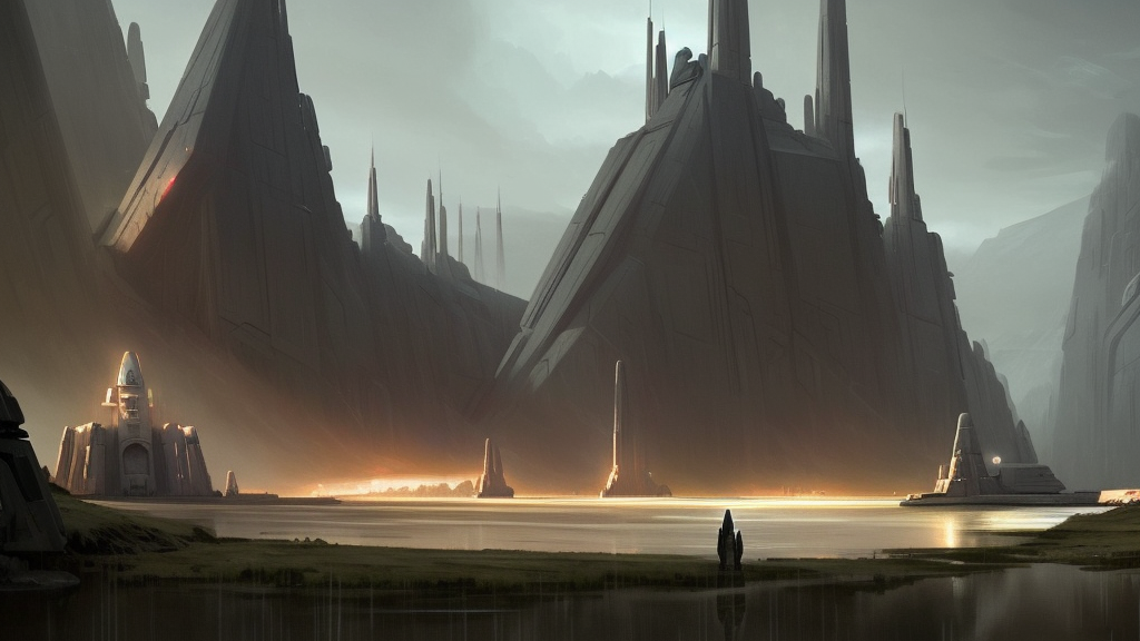 star wars concept art by greg rutkowski, a palatial and imposing jedi temple in the middle of a highland landscape, enigmatic atmosphere, beautiful and cinematic lighting, artstation hq.