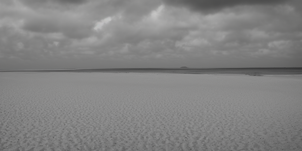 artstation Spiekeroog #Grayscale #Island #Sea #Sandbank 
