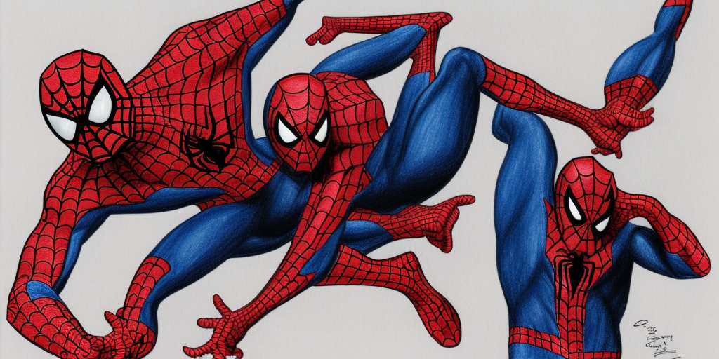 a drawing of spiderman vs. carnage
