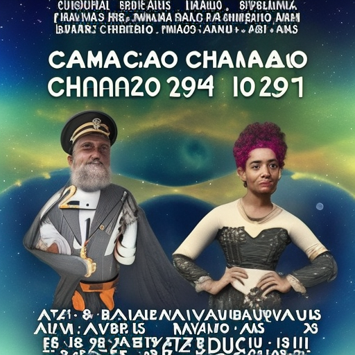 uma cartaz para um festival de teatro chamado balaio cênico 4° edição, com referências em naves alienigenas e teatro 
