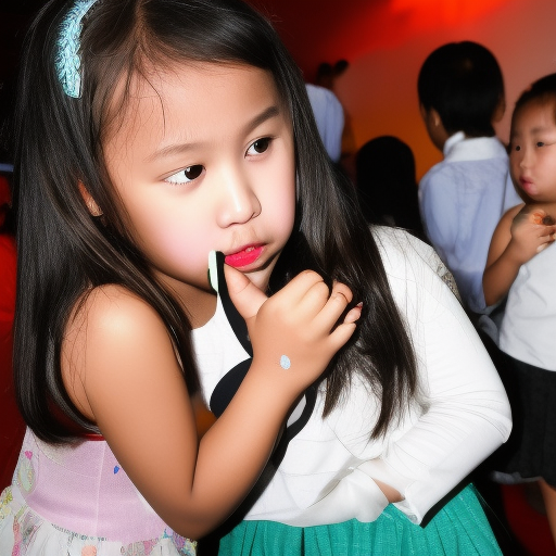 two kindergarten melayu girl kissing at night club 