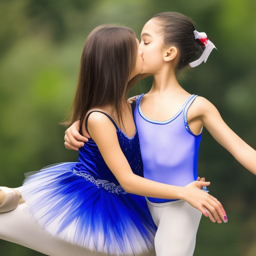 two preteens ballet malaysia girl kissing 