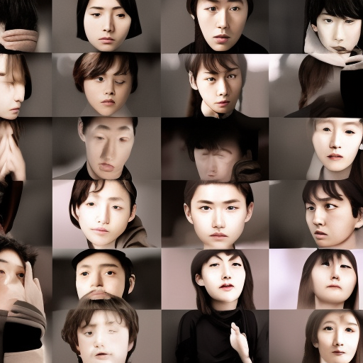 create a cover image about a group of young people standing in south korean cinema, very realistic EXPRESSIONISM realistic-vision-v13