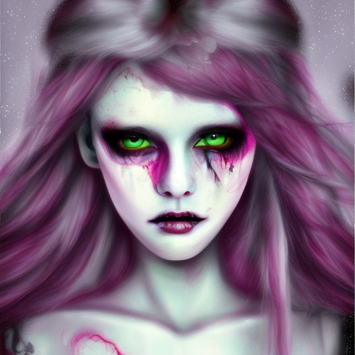 pale necro beautiful girl, decaying bleeding colors!, digital painting, devianart, a picture taken by lisa odel and samantha elisa