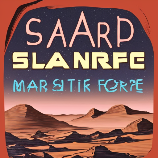 Sf bookstore on mars planet