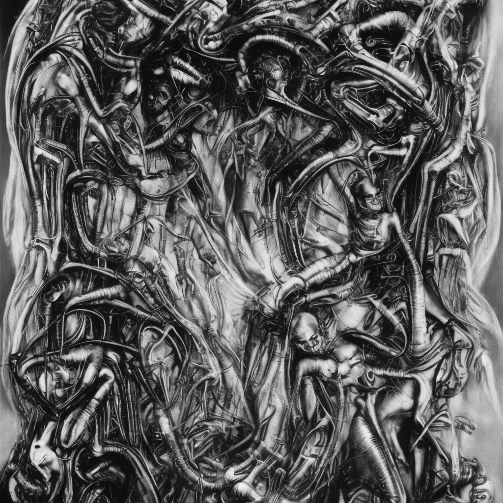 a H.R. Giger of bebe Forever Young