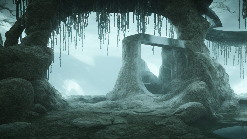 epic landscape scene of the well of tears, awesome gorgeous symmetrical perfect octane vfx maya render realistic