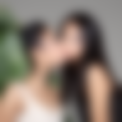 two model malay girl kissing 