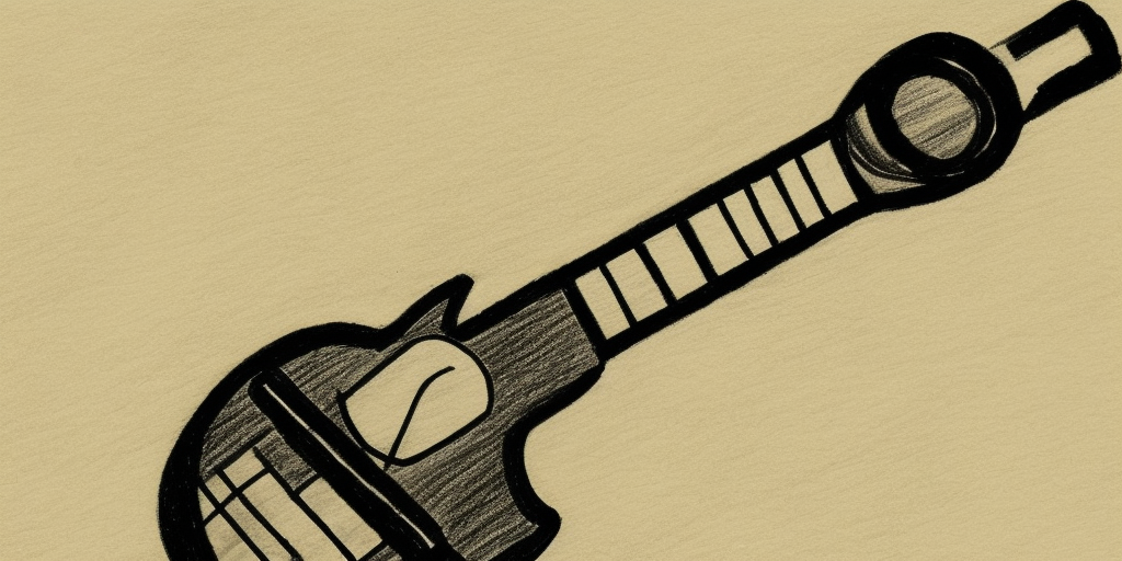 a drawing of a Rocket-Guitar-Microphone-Transformer