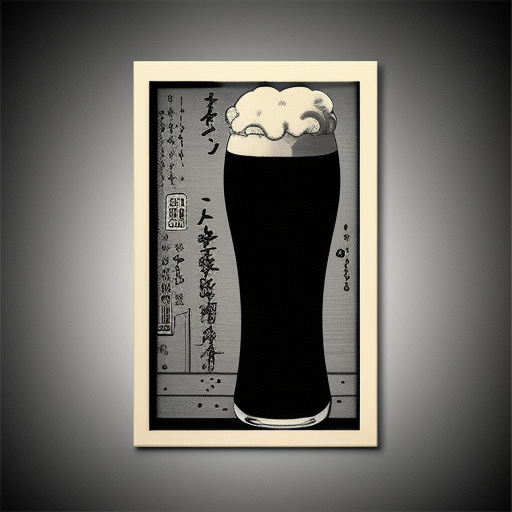 Beer made out of birbs ultra-realistic portrait cinematic lighting 80mm lens, 8k, photography bokeh oil painting on canvas black and white pencil illustration high quality Ukiyo-e Japanese woodblock