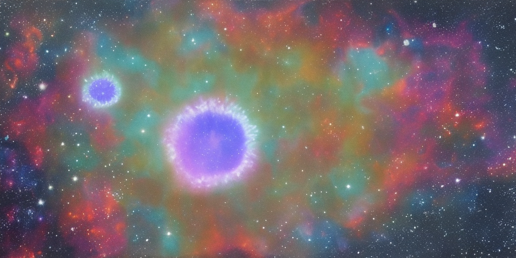 a oil painting of The Gum Nebula Supernova Remnant 
