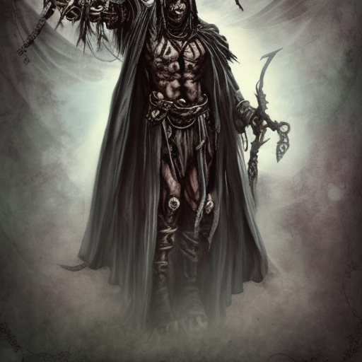 cultist dark sorcerer of Belakor with chained book, shadow magic, Warhammer fantasy, creepy, grim-dark, gritty, realistic, illustration, high definition