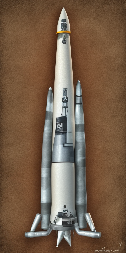 a 3d rendering of a Rock n Roll Rocket
