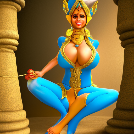 Realistic, high-quality, detailed, 8k, photorealistic, ultrarealistc, massive breasted, Female genie with extremely revealing genie outfit escapes her golden teapot by crawlingout the spout, stuning fantasy photograph, render of a beautiful and seductive female genie, beautiful photo of a fairytale, blue djinn, fantasy photography, beautiful genie girl, jinn