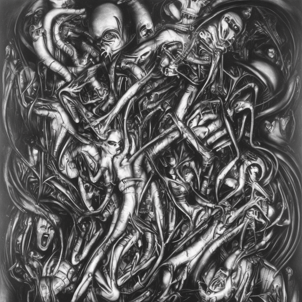 a H.R. Giger of bebe Forever Young